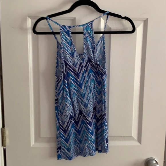 blue chevron tank top - Picture 2 of 2